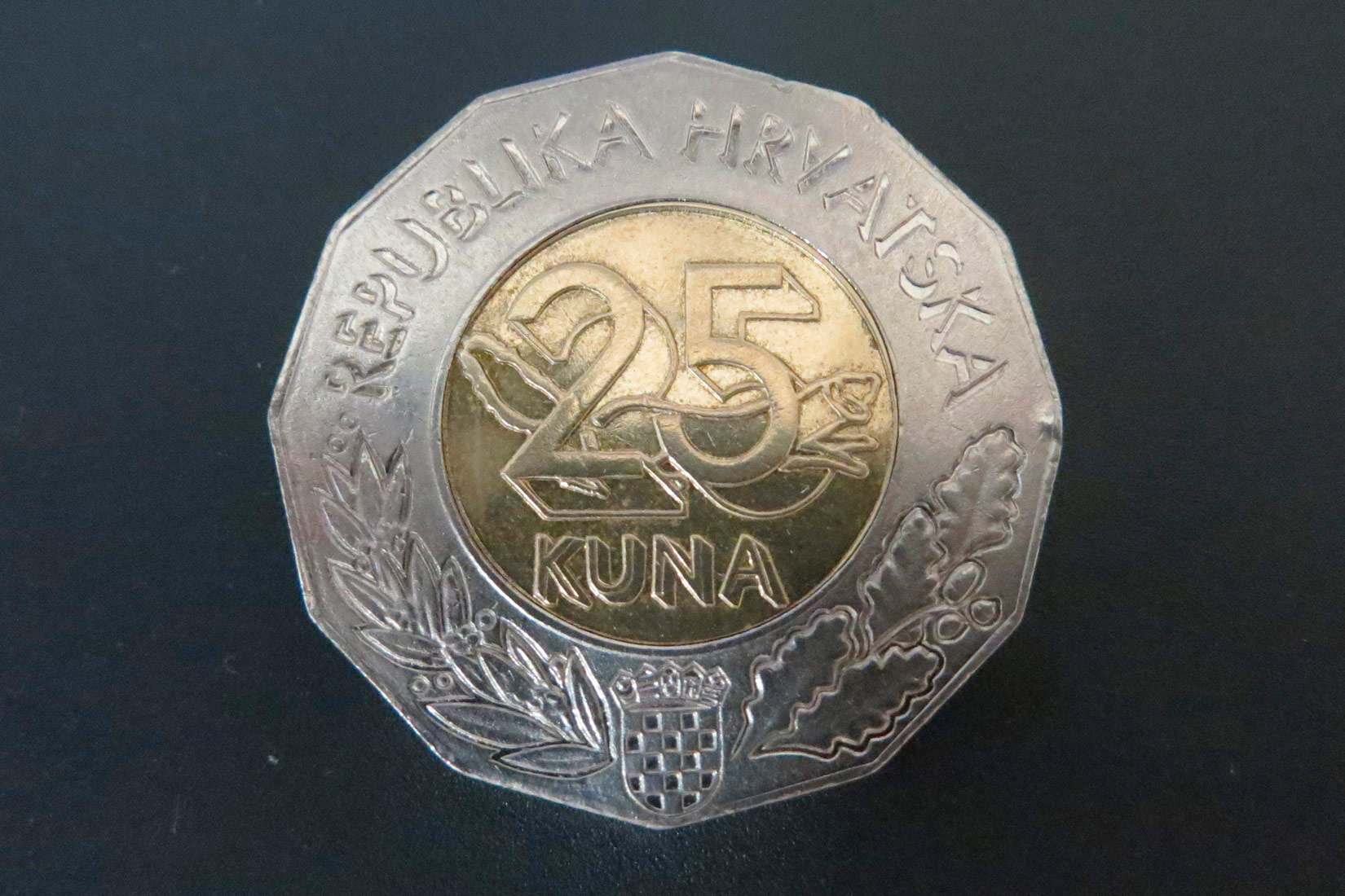 Kovani novac od 25 kuna uveden je da bi se izdavao u posebnim prigodama i ima obilježja prigodnoga optjecajnoga kovanog novca, što znači da je motiv na licu kovanog novca uvijek vezan uz prigodu izdavanja.
Hrvatska narodna banka pustila je kovanicu od 25 kuna povodom obilježavanja dvadeset i pete obljetnice neovisnosti Republike Hrvatske. 7. listopada 2016. godine. Dosad je bilo ukupno 11 izdanja kovanica od 25 kuna, koje se mogu koristiti i kao sredstvo plaćanja.
